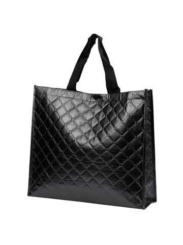 Černá Polyesterová Dámská Taška Gregorio BAG-5063 Shopperbag s Zapínáním na Zatrzask
