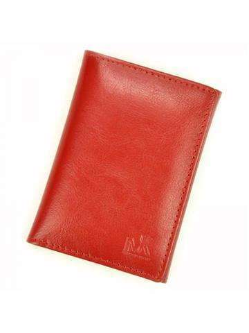 Červené kožené etui na karty Money Kepper R7001 z pravé kůže