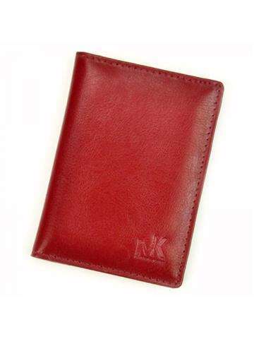 Červené kožené etui na karty Money Kepper R7002 z pravé kůže