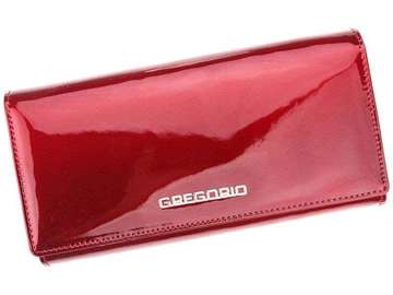 Dámská Peněženka Gregorio SH-102 z Přírodní Kůže Červená s Horizontální Orientací a RFID Zabezpečením