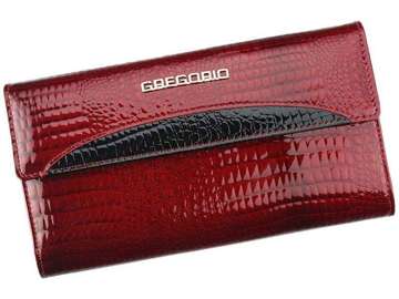 Dámská červená peněženka Gregorio GP-109 z přírodní kůže s funkcí RFID Secure