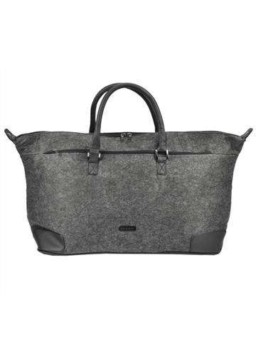 Dámská cestovní taška Pierre Cardin B844 ve tmavě šedé barvě z polyesteru s doplňkovým popruhem a kapsami