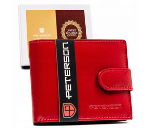 Dámská horizontální kožená peněženka se zapínáním na patentku - Peterson