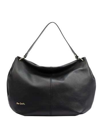Dámská kabelka Pierre Cardin 6331 EDF černá shopperbag z pravé kůže s logem a vnitřní kapsou