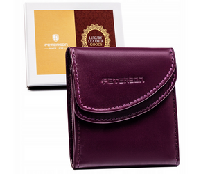 Dámská kompaktní kožená peněženka se zapínáním - Peterson