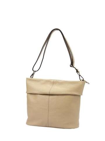 Dámská kožená kabelka Luka Dollaro 20-093 v tmavě béžové barvě, shopperbag z přírodní kůže