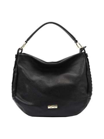 Dámská kožená kabelka MiaMore 01-049 DOLLARO shopperbag černá ze Přírodní kůžej