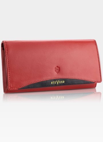 Dámská kožená peněženka STEVENS Expanded Červená Z02/RB-063M RFID