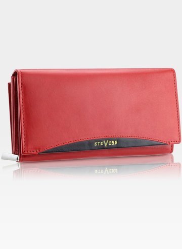 Dámská kožená peněženka STEVENS Resource Červená Z02/BR-210 RFID