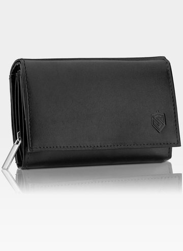 Dámská kožená peněženka STEVENS černá s ochranou RFID Pro ni dárek
