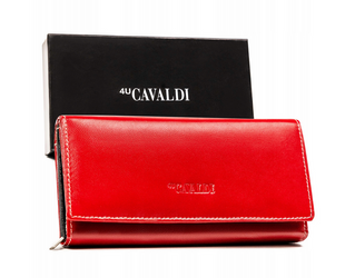 Dámská kožená peněženka horizontální orientace se zapínáním na patentku - 4U Cavaldi