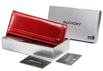Dámská kožená peněženka na karty s ochranou RFID Protect - Rovicky