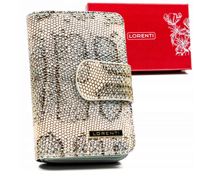 Dámská kožená peněženka se systémem RFID Protect, zapínání na patentku - Lorenti