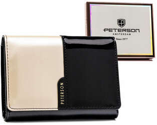 Dámská kožená peněženka se zapínáním na patentku a zip - Peterson