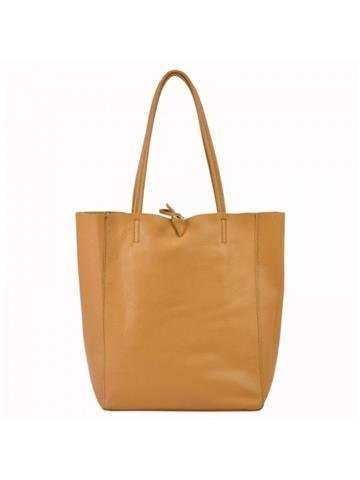 Dámská kožená taška Patrizia 419-013 camel shopperbag z přírodní kůže