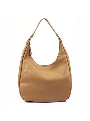 Dámská kožená taška Pierre Cardin 5332 EDF DOLLARO v pískové barvě, shopperbag ze Přírodní kůžej