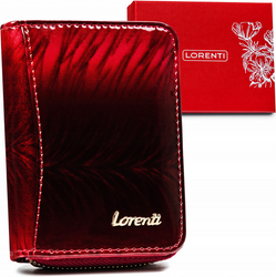 Dámská malá kožená peněženka se zapínáním na zip a patentku - Lorenti