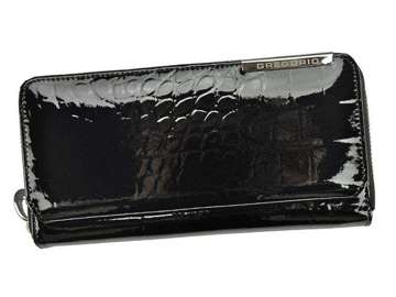 Dámská peněženka Gregorio BC-111 z přírodní kůže černá velká horizontální orientace s funkcí RFID Secure