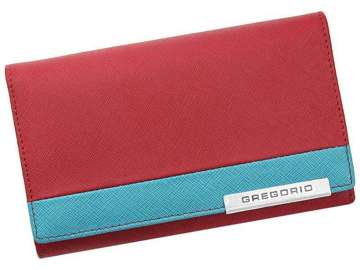 Dámská peněženka Gregorio FRZ-101 z přírodní kůže červeno-modrá s RFID ochranou