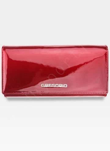 Dámská peněženka Gregorio z pravé kůže v červené barvě s horizontálním designem a ochranou RFID