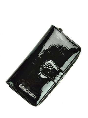 Dámská peněženka Gregorio z přírodní kůže ve vertikálním provedení se střední velikostí - Černá, RFID Secure