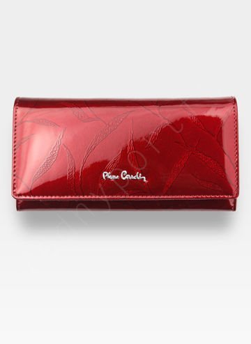 Dámská peněženka Pierre Cardin 02 LEAF 100 z přírodní kůže ve stylu Cervené Listy s horizontální orientací a RFID ochranou