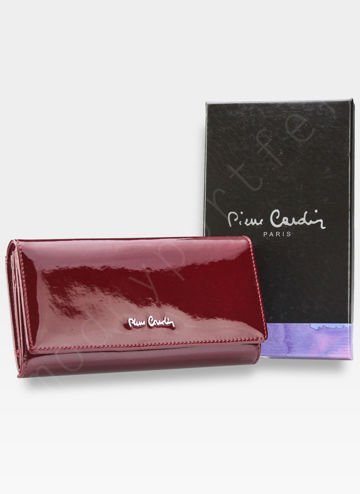 Dámská peněženka Pierre Cardin 05 LINE 114 z přírodní kůže červená poziomý formát velká