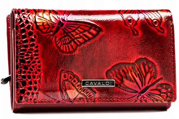 Dámská peněženka z přírodní a ekologické kůže s motýlem - 4U Cavaldi