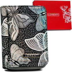 Dámská peněženka z přírodní kůže se vzorem motýlů - Lorenti