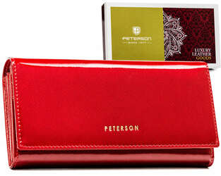 Dámská velká kožená peněženka se zapínáním na patentku - Peterson