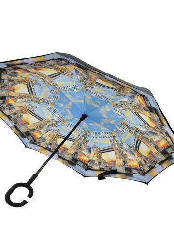 Dámský skládací deštník Gregorio PO-391 s polyesterovým posycením, vzor 1, velký, černá rukojeť, 8 koster