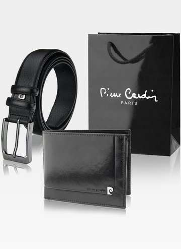 Dárková sada Pánská peněženka Opasek Pierre Cardin Dárek z pravé kůže + peněženka