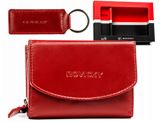 Dárková sada: dámská kožená peněženka a klíčenka - Rovicky