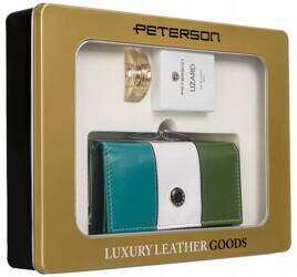 Dárková sada: dámská kožená peněženka a parfémovaná voda Lizard - Peterson
