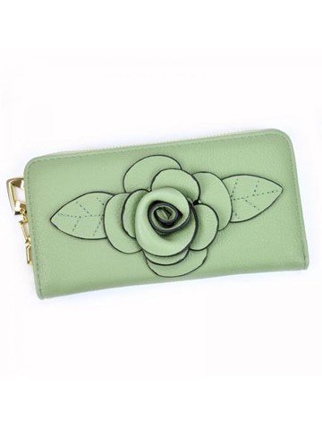Ekologická kožená zelená dámská peněženka Eslee F8888