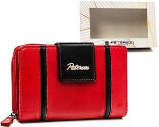 Elegantní dámská kožená peněženka na patentku a zip - Peterson