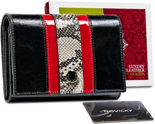 Elegantní dámská peněženka se vzorem hadí kůže RFID - Peterson