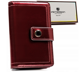 Elegantní dámská peněženka z ekologické kůže se zapínáním na patentku - Peterson