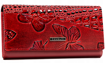 Elegantní dámská peněženka z přírodní a ekologické kůže s reliéfním vzorem - 4U Cavaldi