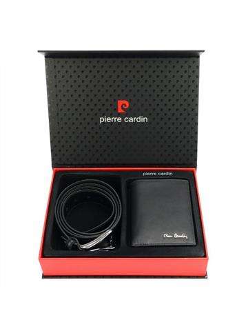 Elegantní dárková sada peněženka + značkový pásek v krabičce Pierre Cardin 120