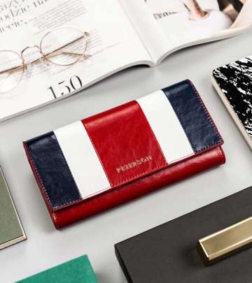 Elegantní tříbarevná dámská peněženka z kvalitní pravé kůže - Peterson