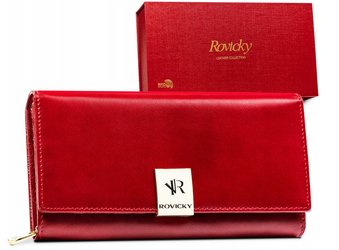 Klasická dámská kožená peněženka se systémem RFID - Rovicky