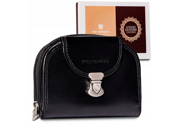 Klasická kožená dámská peněženka se zapínáním na patentku - Peterson