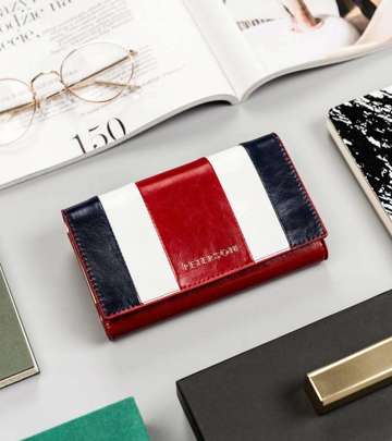 Kompaktní dámská kožená peněženka z vysoce kvalitní pravé kůže - Peterson
