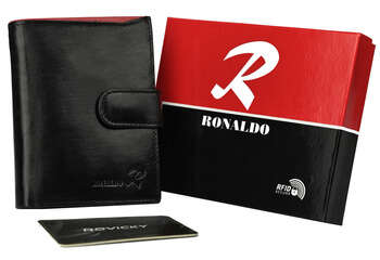 Kožená peněženka se zapínáním a systémem RFID - Ronaldo