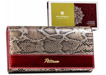 Lakovaná dámská peněženka se vzorem hadí kůže - Peterson