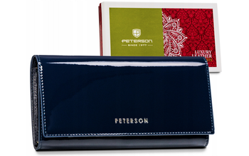 Lakovaná peněženka v klasické barvě - Peterson
