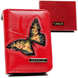 Malá dámská peněženka na zip a patentku s motýlem na přední straně - 4U Cavaldi
