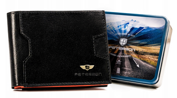 Malá pánská kožená peněženka se systémem RFID - Peterson
