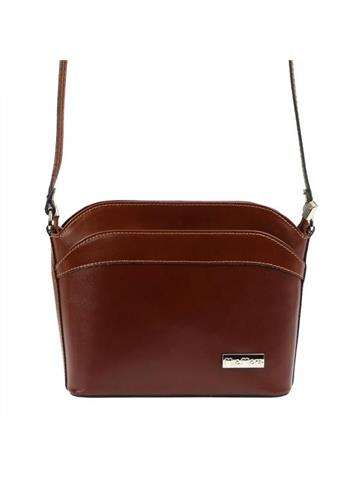 MiaMore 01-009 (509) postbag - jedinečná kožená kabelka pro každou ženu hnědé barvy